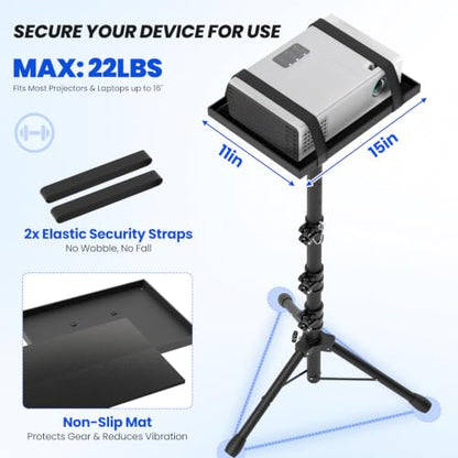 Projector Stand Tripod Laptop Stands Height Adjustable - size: B：23.5"-63.5"