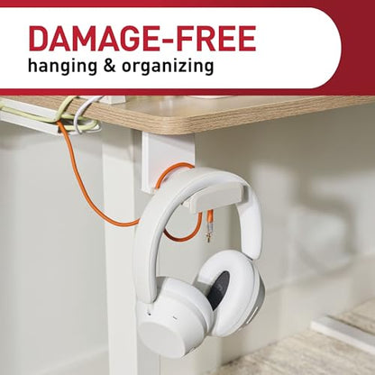 Command Headphone Hanger, 1 Hook, 4 Large Strips - color: White