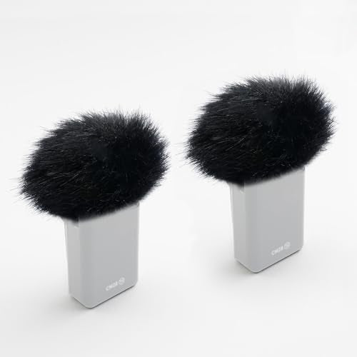 Windscreen for NEEWER CM28 CM31 CM26 PRO Wireless Lavalier Microphone Deadcat Furry Cover, 2-Pack Pop Filter Accessory