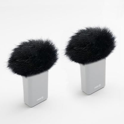 Windscreen for NEEWER CM28 CM31 CM26 PRO Wireless Lavalier Microphone Deadcat Furry Cover, 2-Pack Pop Filter Accessory