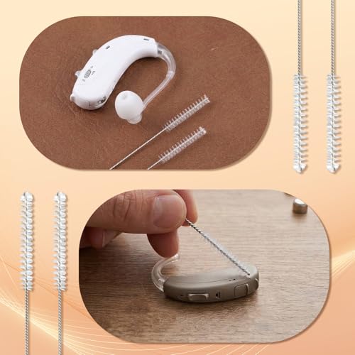 10 PCS Hearing Aid Cleaning Tools, Hearing Aid Vent Earhook Tube Cleanings Brush Kit Tubes Cleanings Brushs Tube Cleaning Tool for Earbuds Headphones Small Holes Cleaner Small Brush