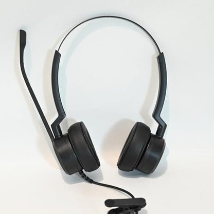 Plantronic-QD Headset with Microphone - for Cables with 4-Pin Quick Disconnect Connector for Call Center Office (Binaural) - style: Binaural