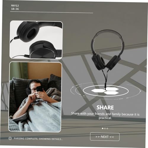 Holibanna Portable Stereo Gaming Headset with Microphone Lightweight Over Ear Wired Headphones for Computer and Smartphone Comfortable Breathable Design for School Age Users