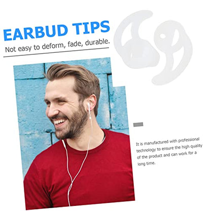 Vaguelly 1pair Gaming Earbuds Eartips Fin Earbud Tips for Fin Replacement Ear Mold Comfortable Silicone Earplugs Acoustic Tube Ergonomic Ear Model