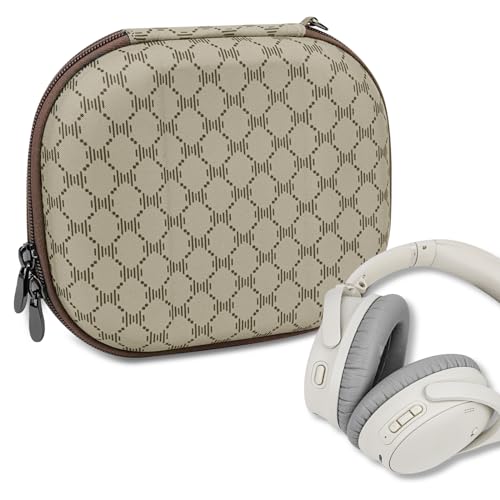 Geekria NOVA Headphones Case for On-Ear Headphones, Replacement Hard Shell Travel Carrying Bag with Cable Storage, Compatible with JBL Tune 510BT, Skullcandy Riff 2 Headsets (Brown Pattern) - color: Brown Pattern
