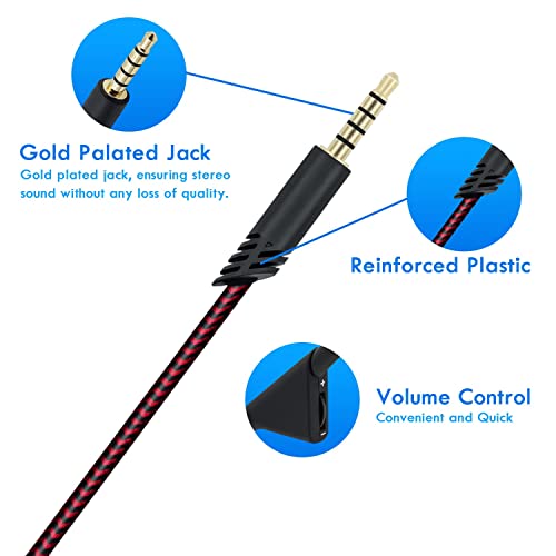 Wigearss Replacement Cable for Astro A10, A30, A40 and A40 TR, 2M Red - color: Red