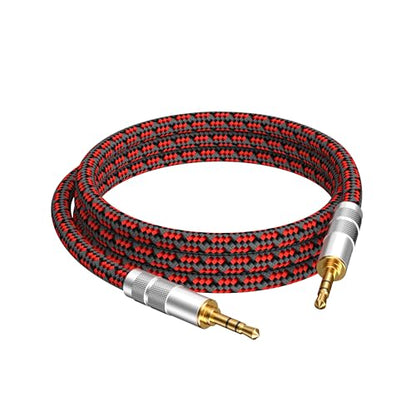 Audiophile High Purity Copper Aux Audio Cable 3.5mm Male to 3.5mm Male Audio Auxiliary Cord Gold-Plated Stereo HiFi Adapter Cable (Straight to Straight, 9.8ft/3m) - size: 9.8 ft, style: Straight to Straight