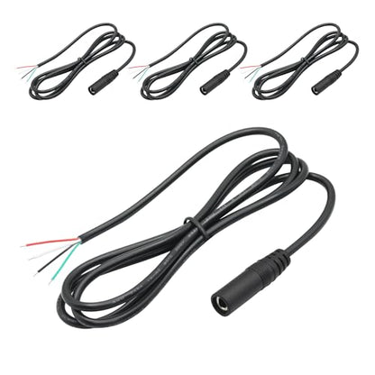 3.5mm Female Plug to 4Pin Bare Wire Open End Cable 3FT, TRRS 4 Pole 1/8'' | 3.5mm Audio Plug Stereo Audio Wire, Auxiliary Audio Connector Jack, for 3.5mm Earphone Microphone DIY Cable Repair - 4Pcs - color: 3.5mm Female Plug TRRS 4 Pole - 1M/3FT