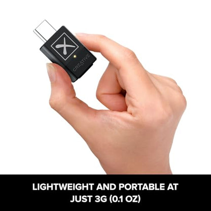 Creative BT-W3X Smart Bluetooth 5.3 Audio Transmitter with aptX HD, High-Definition 24-bit / 48 kHz Audio, Device-Switching Function, Works with PC/Mac/Gaming Consoles - color: Bluetooth 5.3 Audio Transmitter, aptX HD