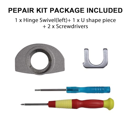 Hinge Swivels + U Shaped Metal Hinge Lock for Sony WH-1000XM4(Silver,Right) | Durable WH-1000XM4 Replacement Parts Accessories Hinge Spins,As Same As OEM Repair Kit Set - color: Silver-Right