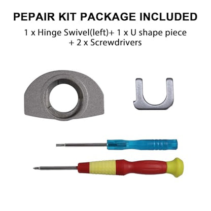 Hinge Swivels + U Shaped Metal Hinge Lock for Sony WH-1000XM4(Silver,Right) | Durable WH-1000XM4 Replacement Parts Accessories Hinge Spins,As Same As OEM Repair Kit Set - color: Silver-Right