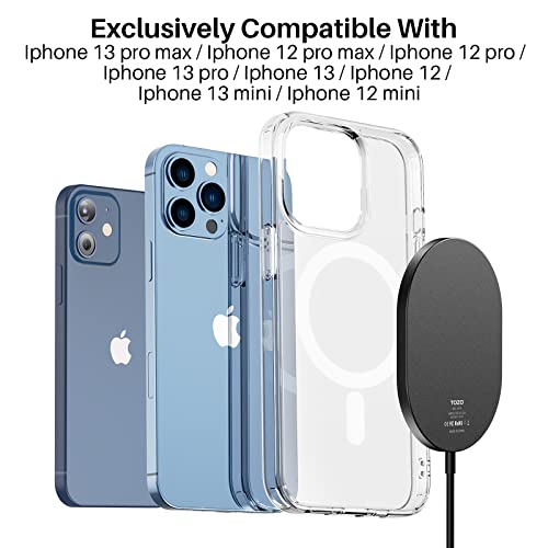 TOZO Upgraded W10 Magnets Wireless Charger, USB C Charging Station Aviation Aluminum Computer Numerical Control Fast Charging Pad Compatible for iPhone 17/16/15/15 Plus/15 Pro/15 Pro Max/14, Black
