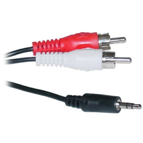 CableWholesale 2 RCA Male / 3.5mm Stereo Male 35-Feet Cable (2RCA-STE-35) - size: 35 Feet