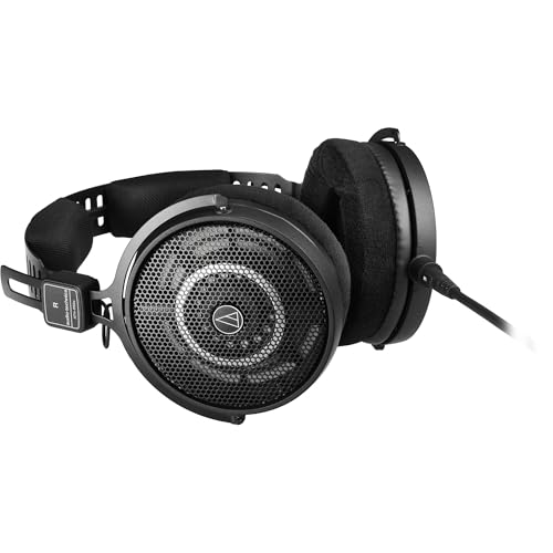 Audio-Technica ATH-R50x Open-Back Reference Headphones with Full-Sized Hard Headphone Case & Cloth (3 Items)