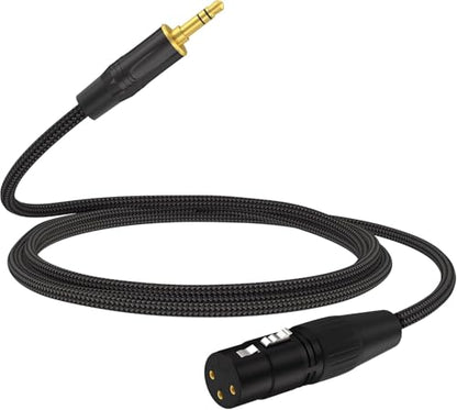 HOSONGIN XLR Female to 3.5mm TRS Male Unbalanced Cable, 10FT - size: 10 Feet