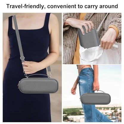 BOVKE Carrying Case Compatible with Beats Pill x Kim Kardashian - Wireless Bluetooth Speaker, Beats Pill Portable Speaker Holder Bag with Extra Mesh Pocket for Charging Cables, Gray+Gray - color: Gray+Gray