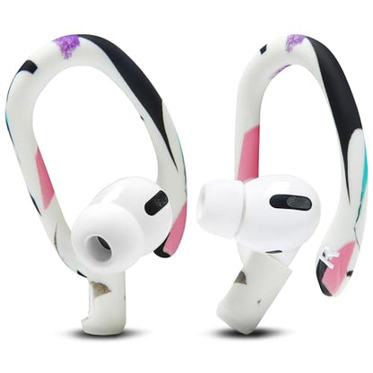 WC HookZ - Patented Upgraded Over Ear Hooks for AirPods Pro 1, 2 & AirPods 1, 2 & 3- Two Size Pairs Included in Package, Unique Left & Right Hook, Made by Wicked Cushions | 90's White - color: 90's White