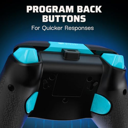 PDP Rematch Glow Enhanced Wired Controller for Xbox Series X|S & Xbox One - color: Titan Steel, style: Controller