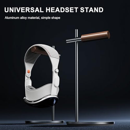 Oak Headphone Stand, Wood Headset Stand for Desk, Universal Holder for Airpods max, Bose, Beats, Gaming, Apple Vision Pro, VR Display Stand (Gray) - color: Gray