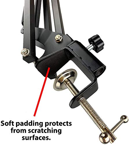 ChromaCast Pro Series 38" Scissors Arm Adjustable Microphone Desk Stand with Boom Suspension, Includes Mic Clip (CC-SDMIC-STAND-38)