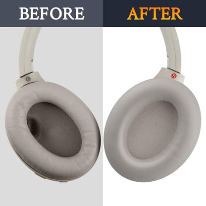 SOULWIT Replacement Earpads for Sony WH-1000XM4 (WH1000XM4) Headphones, Ear Pads Cushions with Noise Isolation Foam, Added Thickness, Without Affecting Sensor - Grey - color: Grey