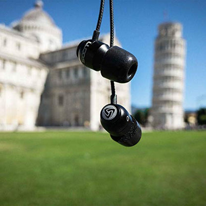 Ludos Clamor Wired Earbuds in-Ear Headphones, 5 Years Warranty, Earphones with Microphone, Noise Isolating Ear Buds for School, Kids, Women, Small Ear - color: Black, style: 3.5 mm