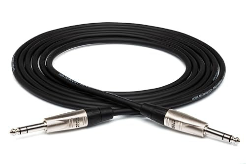 Hosa HSS-015 Pro Balanced Interconnect, REAN 1/4 Inch TRS to Same, 15 Feet