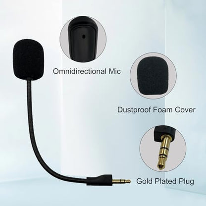 Replacement Game Microphone for Logitech G PRO X2, X | Compatible with G Pro Wired Gaming Headsets, For PS4 Pro PS5 Xbox One X PC, Detachable, Noise Cancelling