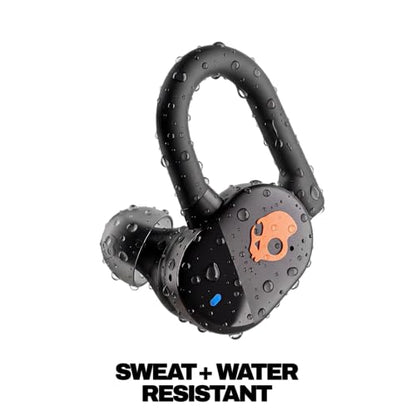 Skullcandy Push Play Active Wireless Earbuds - True Black/Orange - color: True Black/Orange