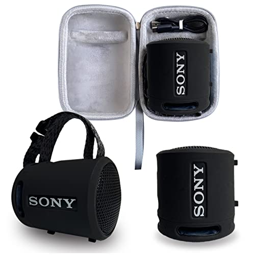 Protective Case for Sony SRS-XB100/XB13 Bluetooth Speaker | Silicone Cover and Hard Carrying Case for SRS-XB13/XB100 Speaker Accessories