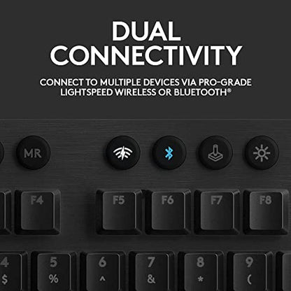 Logitech G915 Lightspeed RGB Mechanical Gaming Keyboard, Low Profile GL Tactile Key Switch, LIGHTSYNC RGB, Advanced Wireless and Bluetooth Support - Tactile,Black