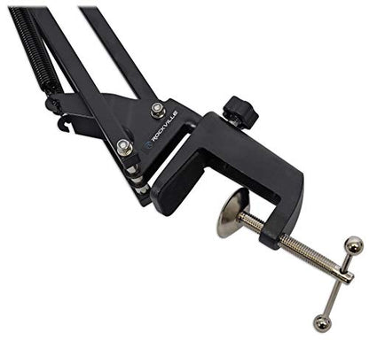 Rockville DMS30 40" Microphone Boom Arm for Studio Podcast with Desk Clamp | USB Mic Stand, Internal Springs, Steel Frame, Aluminum Alloy Clamp, Broadcasting, Fits Desks up to 2" Thick, ABS Mic Clip - size: 40"