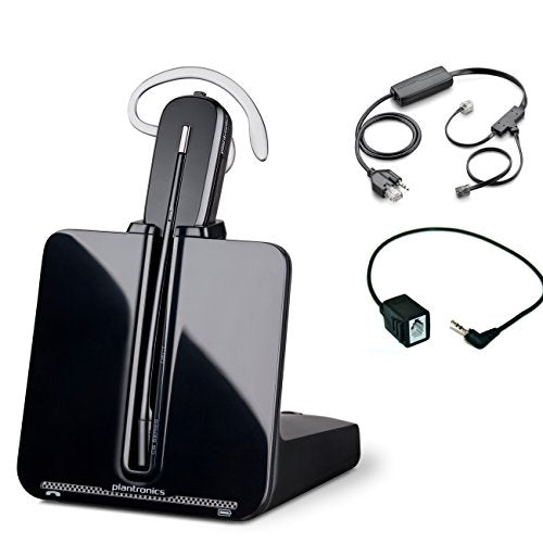 Poly Plantronics CS540 Wireless Office Headset - for SoundPoint VoIP Phones: IP320, IP321, IP330 and IP331 - Electronic Remote Answerer/Disconnect (EHS) and Adapter Included