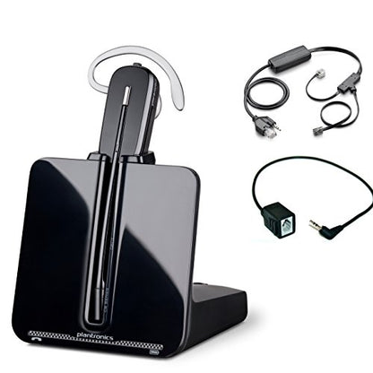 Poly Plantronics CS540 Wireless Office Headset - for SoundPoint VoIP Phones: IP320, IP321, IP330 and IP331 - Electronic Remote Answerer/Disconnect (EHS) and Adapter Included