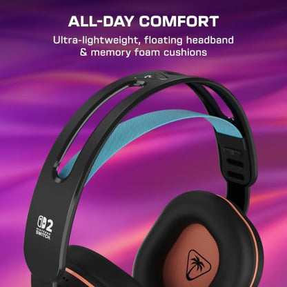 Turtle Beach Stealth 500 Wireless Gaming Headset Nintendo Switch 2, Black | Licensed for Switch 2, Bluetooth, 40mm Drivers, 40-Hr Battery, Flip-to-Mute Mic, Memory Foam, Lightweight, Charcoal Black - color: Charcoal Black