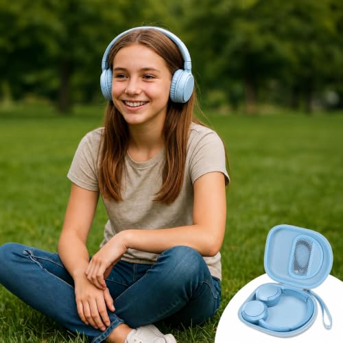 casmilee Hard Shell Headphone Case for Sony WH-CH520 and WH-1000XM4 - color: Light Blue