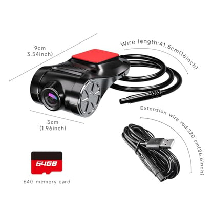 Car Camera Video Recorder USB HD Dash Cam 64GB