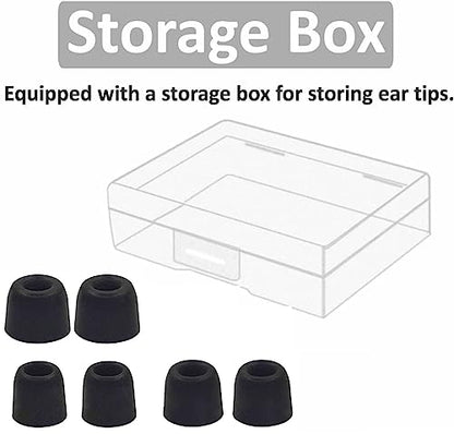 Replacement Memory Foam Tips Foam Sleeves Earbuds for Shure SE215, SE112, SE315, SE425, SE530, SE535 & Klipsch Westone Earphones, [Noise Cancelling] 6PCS 3Pairs S/M/L - size: S/M/L
