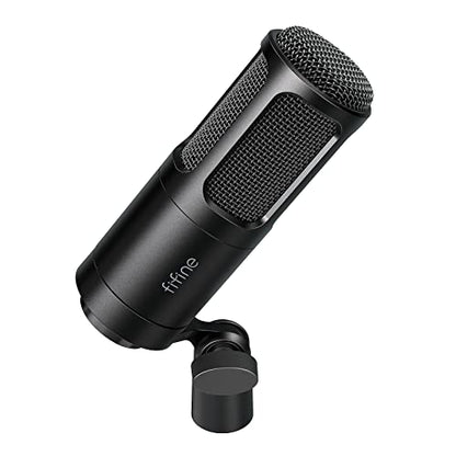 FIFINE K669D XLR Dynamic Microphone Metal for Vocal, Recording | Studio Metal Mic for Podcasting, Cardioid Pattern, Streaming Voice-Over Dubbing Video with Audio Mixer/Audio Interface