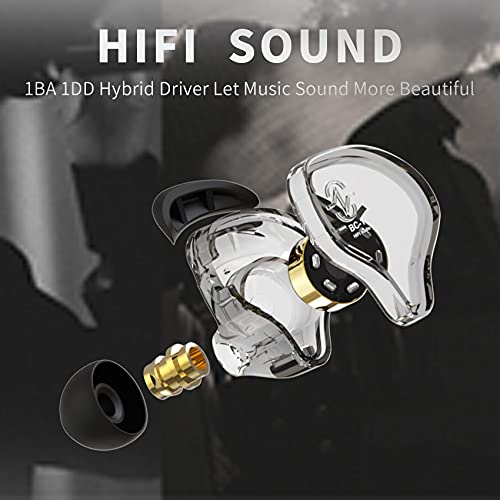 CCZ 멜로디 인이어 모니터 헤드폰, hifi 1DD 1BA 드라이버 iem 이어폰, 선명하고 깨끗한 사운드의 유선 이어버드, 가수 뮤지션 드러머 스튜디오용 3.5mm 유선 이어버드 (퍼플, 마이크 없음) - color: 퍼플., size: 마이크 없음, style: 마이크 없음