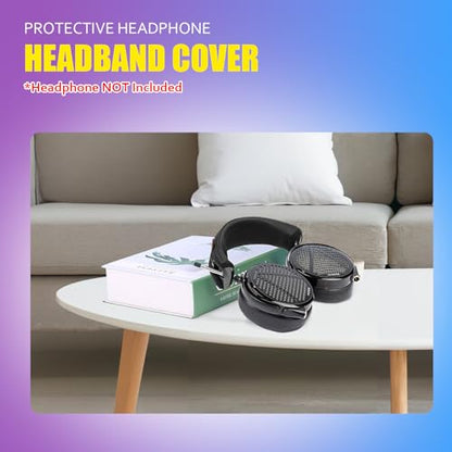LCD-5 Headband Cover Compatible with Audeze LCD-5 Headphones Thicker Sports Fabric Replacement Headband Cushion Pad Cover Headphone Headband Protector (Black)