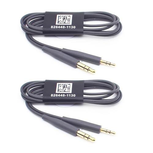 2pack 2.5mm to 3.5mm Audio Cable 3.6FT Replacement for Bose QC35 QC25 NC700 | 2pcs Grey 2.5mm Male to 3.5mm Male, Aux Cord, 1.1M, Headphone Wire Compatible with Bose QC45 QC35II QC25 NC700 Headphones