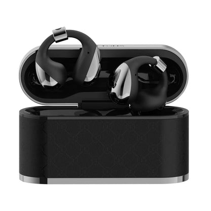 BUTTONS Open-Ear Clip Earbuds, Stylish Ear Cuff Design with Balanced Sound, Comfortable Non-in-Ear Fit, Clear Calls with ENC, Stable Bluetooth & Long Battery Life-Carbon - color: Black