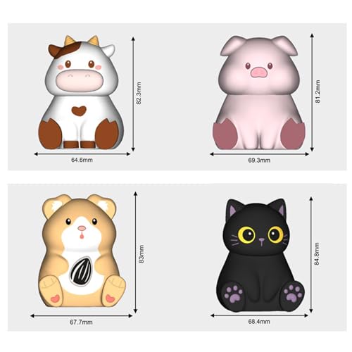 Portable Mini Cartoon Bluetooth Speaker with Phone Holder Mini Animal Cute Kids Wiressless Speaker Built-in Mic, Hands-Free Call for Home Trip Gift (Yellow-Guinea Pig) - color: Yellow-Guinea Pig