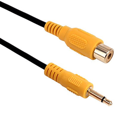 Gold Plated 3.5mm 1/8 inch Mono Male Plug to RCA Female Jack Audio Adapter Cable Cord 0.3m - color: Gold Plated 3.5M/RCAF
