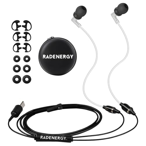 Airtube Headphones, EMF Free Earbuds, USB-C, 3D Sound | Microphone Volume Control, Zipper Bags, for Work Meetings, Sleep, Gym, High Audio Quality Devices - size: USB-C