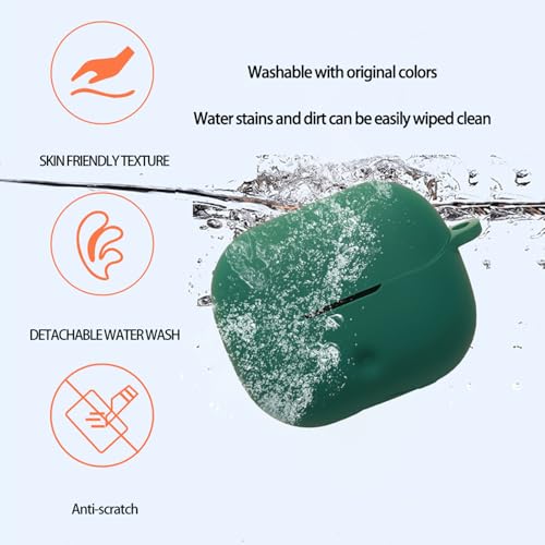 Soft Silicone Case Cover Dedicated Earphone Case Secure Grip Easy Access Scratch Resistant Housing Skin Portable Earphone Pouch - color: Black