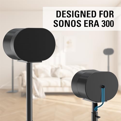 Mounting Dream Speaker Stands for Sonos Era 300, Height Adjustable Up to 42.4'', Set of 2 Surround Sound Speaker Stand with Cable Management for Sonos Era 300 Wireless Speaker,13.2 LBS Loading MD5416 - size: Pair,ForSonos Era 300 Speaker