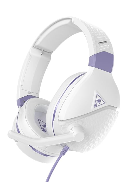 Turtle Beach Recon Spark Wired Multiplatform Gaming Headset, Xbox, PS5, PC | Xbox Series X|S, Xbox One, PlayStation, PS4, PC Splitter, Flip-to-Mute Mic, 40mm Speakers, Memory Foam Cushions, White Purple