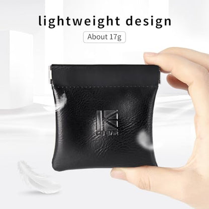 1 Pack Earphone Storage Case Bag for IEM,in Ears,Earbuds,Portable Carrying Storage Case,Travel Bag Leather Jewelry Pouch, Kbear BP01 Suitable for KZ ZS10/ZS10 Pro/ZST/ZS10 PRO X/AS10/AS16/CastorZA12